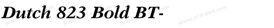 Dutch 823 Bold BT字体转换